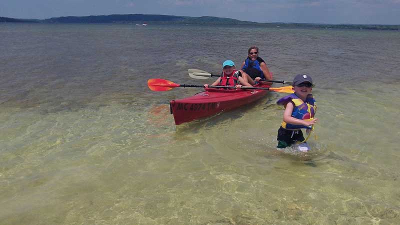 kayaking lake bellaire